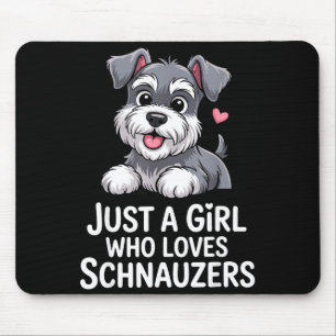 Schnauzer Kunst für Frauen Mädchen Kinder Mini Sch Mousepad