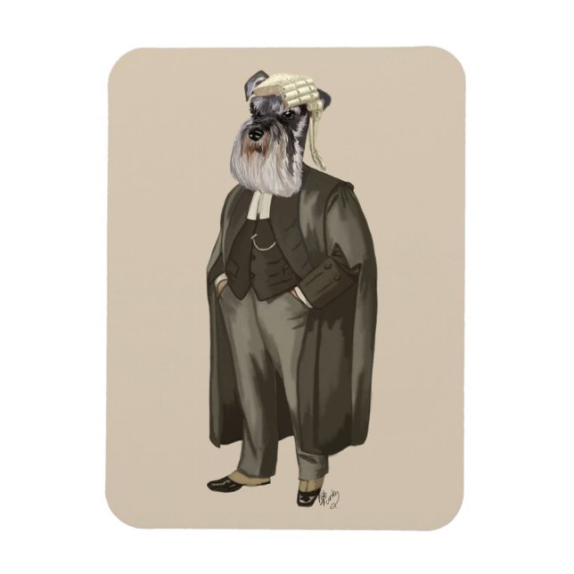 Schnauzer Lawyer 2 Magnet (Vertikal)