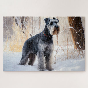 Schnauzer Let It Schnee Weihnachten