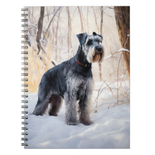 Schnauzer Let It Schnee Weihnachten Notizblock