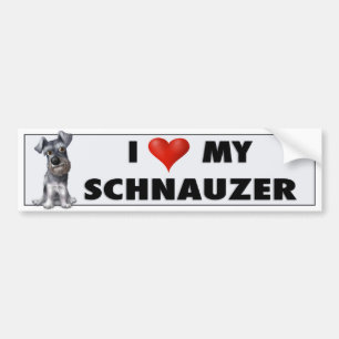 Schnauzer-Liebe-Aufkleber Autoaufkleber