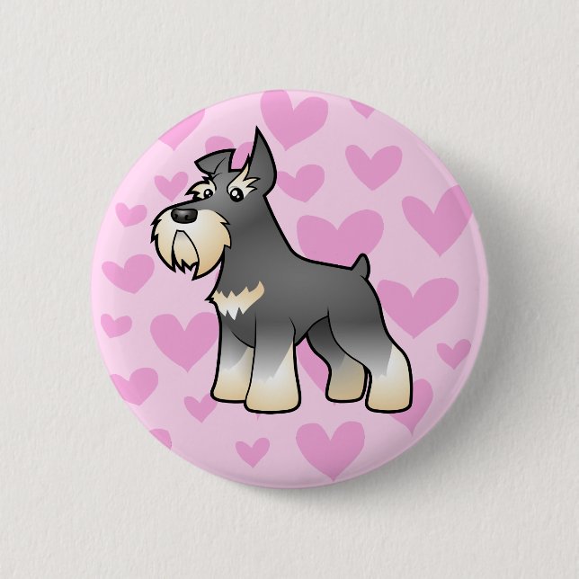 Schnauzer-Liebe Button (Vorderseite)