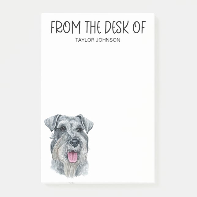Schnauzer Liebhaber Post-it Klebezettel (Vorderseite)
