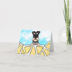 Schnauzer Life Lemons Card Dankeskarte