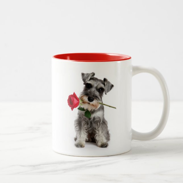 Schnauzer Love Zweifarbige Tasse (Rechts)
