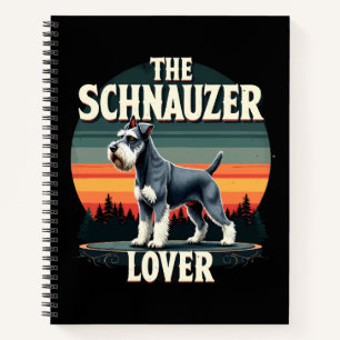 Schnauzer Lover - Retro Dog Design Notizbuch