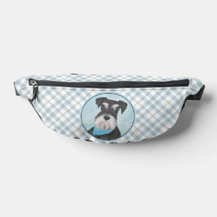 Schnauzer-Malerei Miniatur Unzugeschnittener Haust Bauchtasche