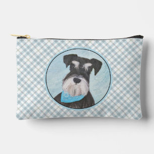 Schnauzer-Malerei Miniatur Unzugeschnittener Haust Zubehörtasche