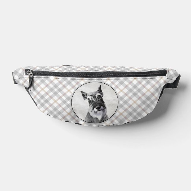 Schnauzer Malerei Riesenkroppe Original Dog Art Bauchtasche (Ablage )