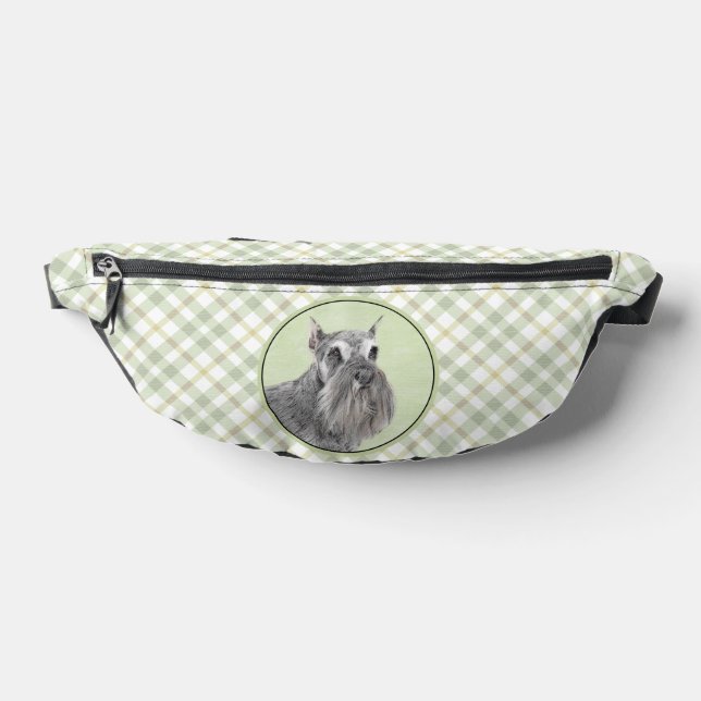 Schnauzer Malerei Riesenkulptur Hundkunst Bauchtasche (Ablage )