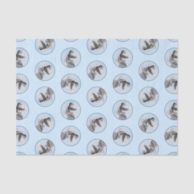 Schnauzer Malerei Riesenkulptur Hundkunst Seidenpapier (Vorderseite)