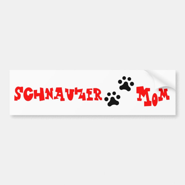 Schnauzer-Mama Autoaufkleber (Vorne)