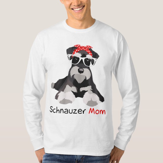 Schnauzer Mama Bandana Womens Schnauzer Dog T-Shirt (Vorderseite)
