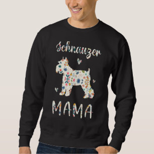Schnauzer Mama Floral Hund Mama Liebe 1 Sweatshirt