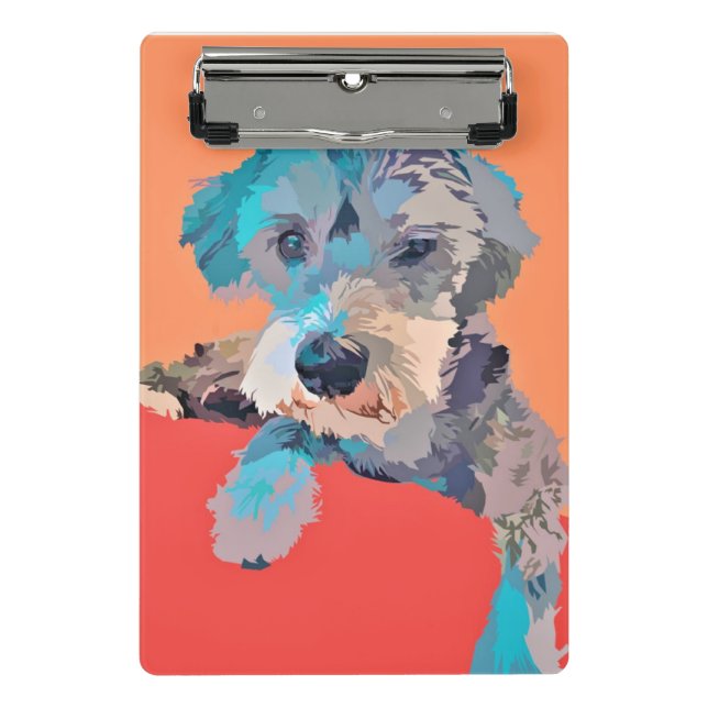 Schnauzer Mini Clipboard Klemmbrett (Vorderseite)