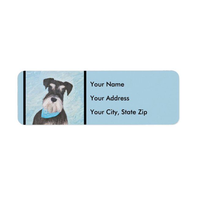 Schnauzer (Miniatur) Malerei - Niedlicher Original (Vorne)