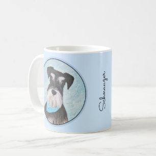 Schnauzer (Miniatur) Malerei - Niedlicher Original Kaffeetasse