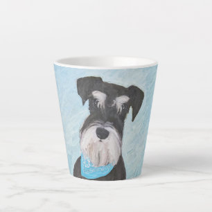Schnauzer (Miniatur) Malerei - Niedliches Original Milchtasse
