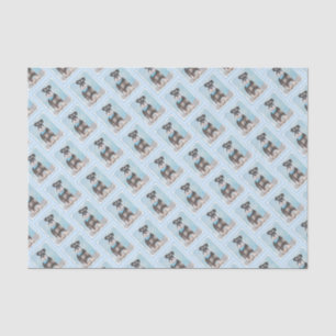 Schnauzer (Miniatur) Malerei - Niedliches Original Seidenpapier