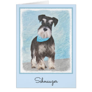 Schnauzer (Miniature) Peinture - Chien original mi
