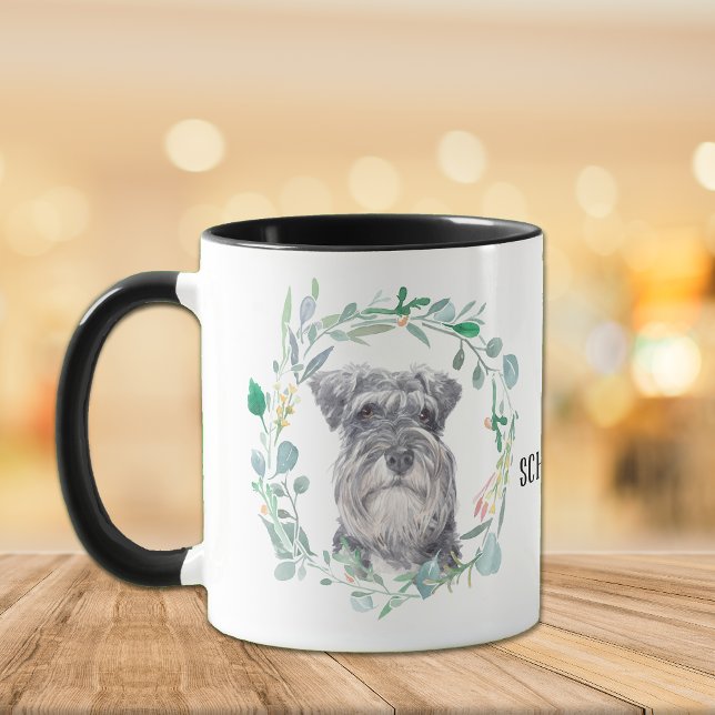 Schnauzer Miniature Wreath Coffee Mug (Créateur téléchargé)