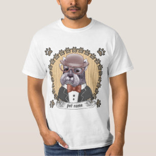 Schnauzer mit Brille T-Shirt