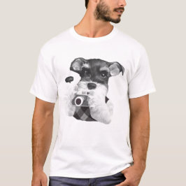 Schnauzer mit Kamera T-Shirt