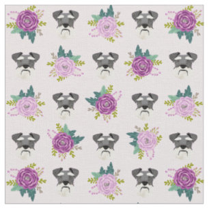 Schnauzer mit Lavendel Stoff