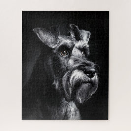 Schnauzer Monochromes Porträt