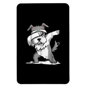 Schnauzer Niedlich Dabbing Funny Dab Dance Geschen Magnet