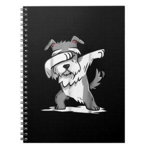 Schnauzer Niedlich Dabbing Funny Dab Dance Geschen Notizblock
