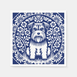 Schnauzer oder Norfolk Terrier Bezaubernde Kunst, Serviette