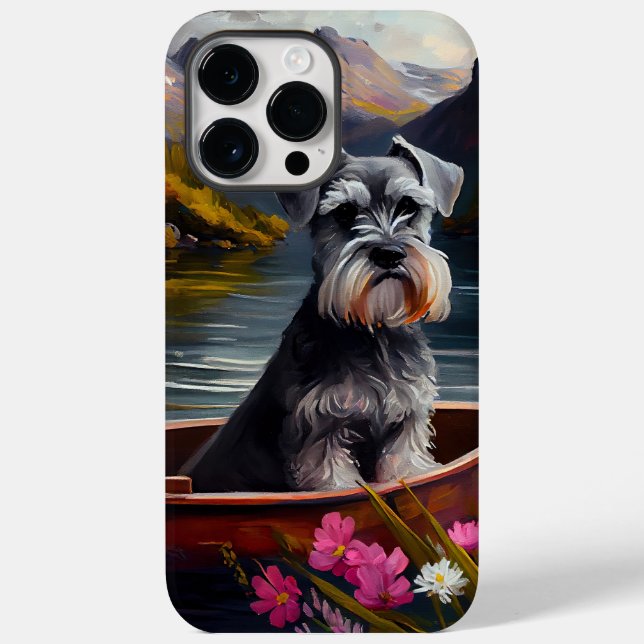 Schnauzer on a Paddle: Ein Landschaftliches Abente Case-Mate iPhone 14 Pro Max Hülle (Rückseite)