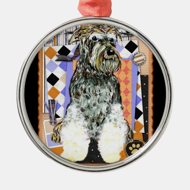 SCHNAUZER ORNAMENT AUS METALL (Vorne)
