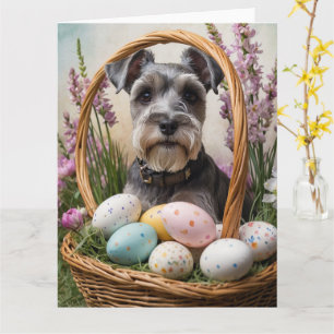 Schnauzer-Osterhasen-Eier Karte