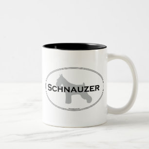 Schnauzer-Oval Zweifarbige Tasse