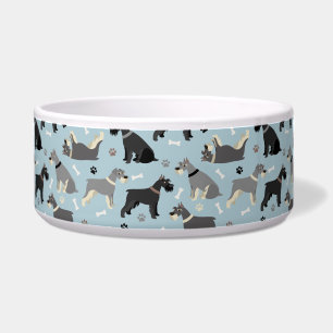 Schnauzer Paws and Bones Dog Bowl Napf