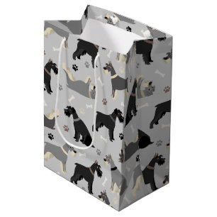 Schnauzer Paws und Bones Mittlere Geschenktüte