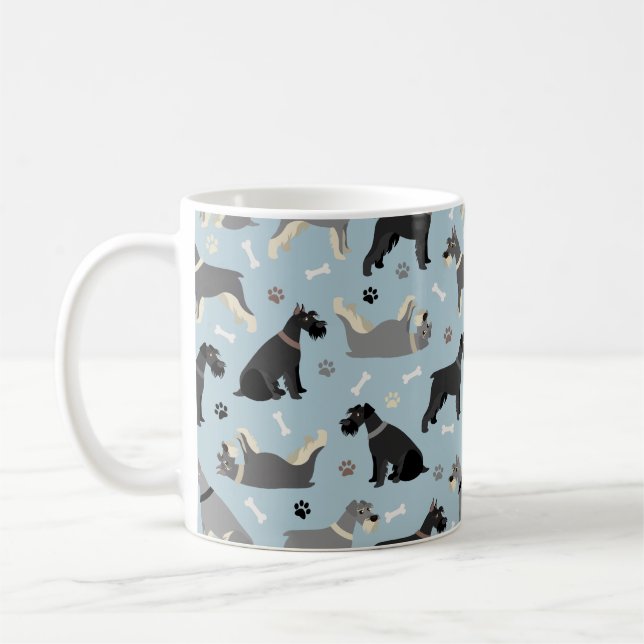 Schnauzer Paws und Knochen Kaffeetasse (Links)