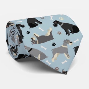 Schnauzer Paws und Knochen Krawatte