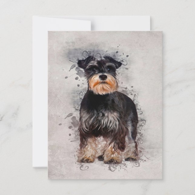Schnauzer personnalisé | carte d'anniversaire de c (Devant)