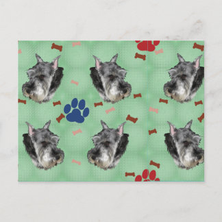 Schnauzer Portrait Postkarte