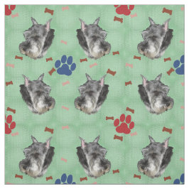 Schnauzer Portrait Stoff