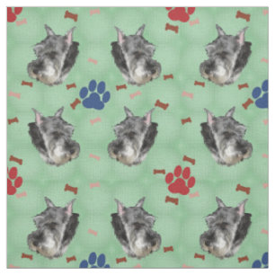 Schnauzer-Porträt Stoff