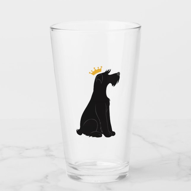 Schnauzer Prince Glas (Vorderseite)