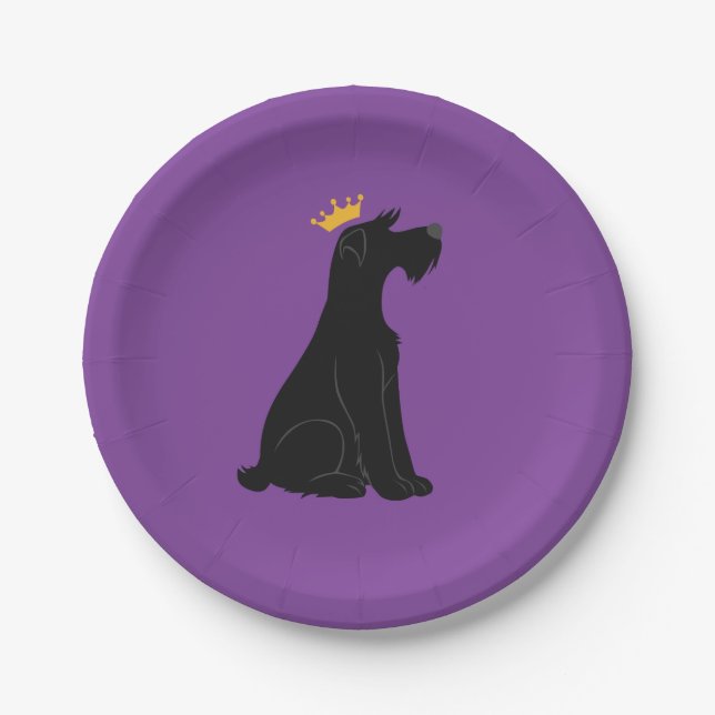 Schnauzer Prince Pappteller (Vorderseite)