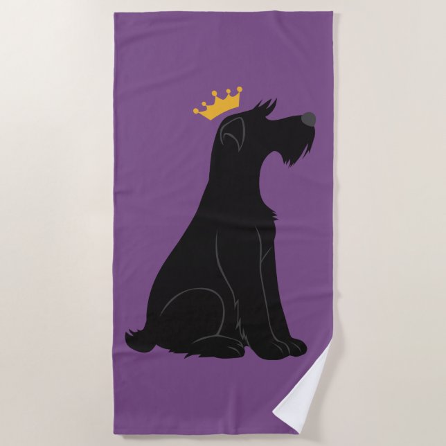 Schnauzer Prince Strandtuch (Vorderseite)
