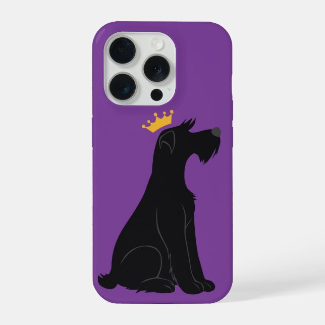 Schnauzer Prinz iPhone 15 Pro Hülle (Rückseite)