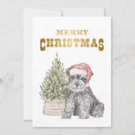 Schnauzer Puppy Christmas Card Feiertagskarte