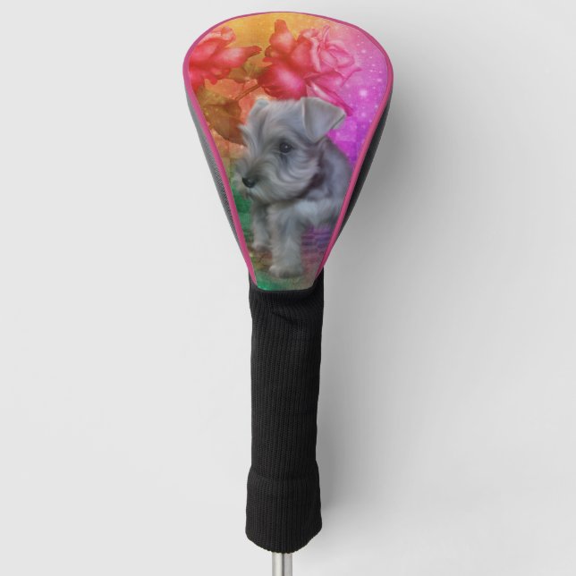 Schnauzer Puppy Dog Tierart Golf Headcover (Vorderseite)